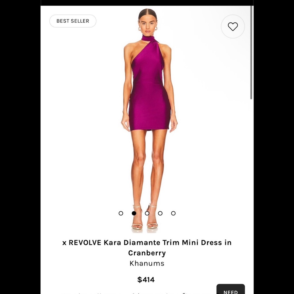 REVOLVE Kara Diamante Trim Mini Dress - Cranberry